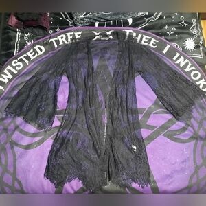 La Vie En Rose Black Lace Top